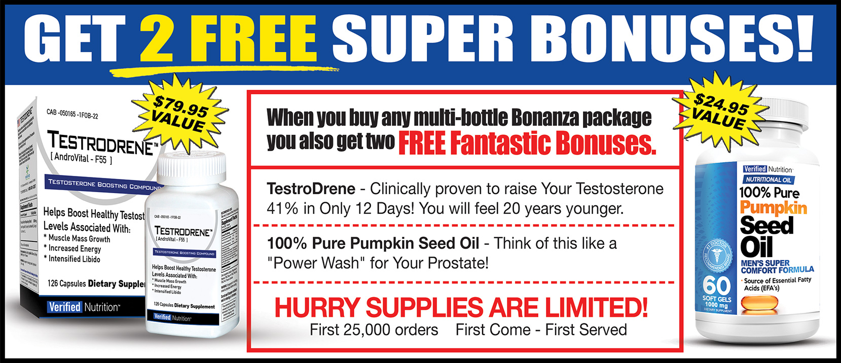 get 2 feee super bonuses